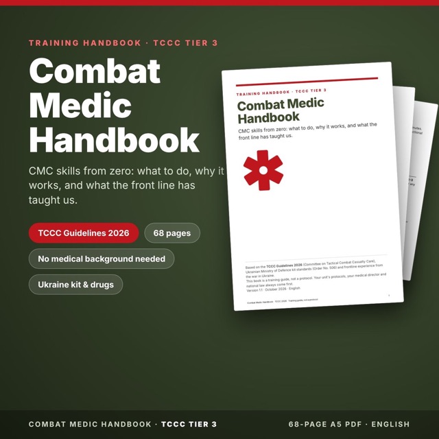 CMC Medic Handbook (TCCC Tier 3) handbook cover